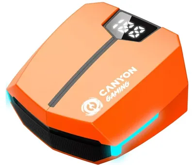 Productafbeelding van Canyon GTWS-2, Draadloos, 20 - 20000 Hz, Gaming, 46 g, Hoofdtelefoon met microfoon, Oranje