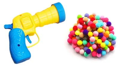 Katzenspielzeug Kugelwerfer mit 100 Pompon-Bällen