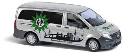 Produktbild von Busch 51191 - 1/87 / H0 Mercedes-Benz Vito, Gewerkschaft der Polizei - Neu