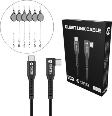 Image de kit de câbles USB-C 10m + crochet de suspension de câble | Oculus Quest 2
