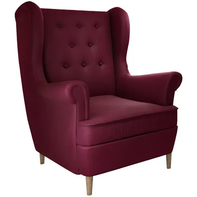 Produktbild von Ohrensessel mit Armlehnen Armlehnesessel Argo Polstersessel Gesteppt Kaminsessel Relaxsessel Skandinavisch Grau Grün Rosa Gelb Bequem Rot vielen Farbe Modern 23 (ARF_02)