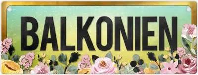 Produktbild von Balkonien Metallschild XL mit Blumen Motiv