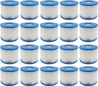 Produktbild von 20x Trade-Shop Whirlpool-Filter / Ersatz-Filter / Filterpatrone kompatibel mit Bestway Lay-Z-Spa Miami, Vegas, Palm Springs, Hawaii, Monaco, Paris