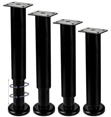 Produktbild von 4 höhenverstellbare Metallmöbelbeine, 30-52 cm, Tragfähigkeit bis zu 300 kg