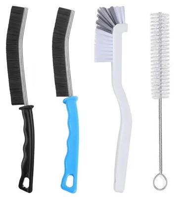Produktbild von Fugenreinigungsbürste Hartborsten 4er Set für Fliesen Badezimmer Küche Dusche Türrillen