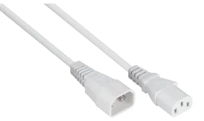 Obrázok produktu pre Kabelmeister SK1430-W005, 0,5 m, IEC C14, IEC C13, H05VV-F, 250 V, 10 A