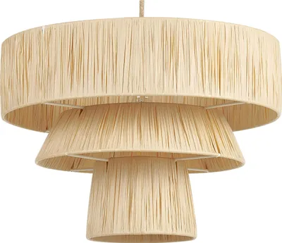 Zdjęcie produktu dla BELIANI Lampa wisząca naturalny papierowy teksturowany klosz styl nauralny Japandi oświetlenie