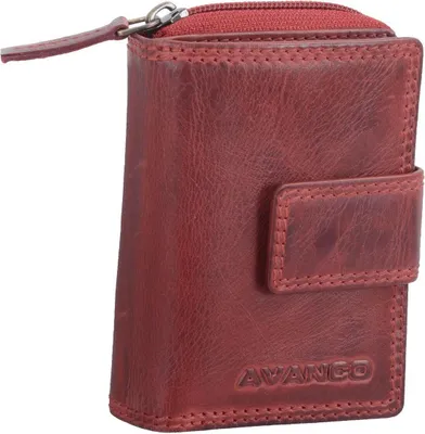 Produktbild von Elegante rote Damenbörse aus Hochwertigem Leder | Kartenfächer & Sichtfäche