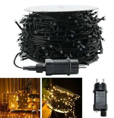 Produktbild von VA-Cerulean LED Lichtergirlande 100 m 1000 LEDs Warmweiß 8 Modi Außen Innen Weihnachtsdeko