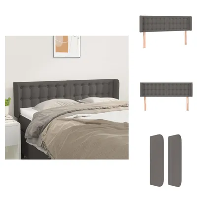 Produktbild von vidaXL Kopfteil mit Ohren Grau 147x16x78/88 cm Kunstleder -  Kopf- & Fußenden