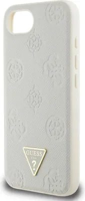 Image de GUESS étui compatible IPHONE 16e (SE 4 2025) avec MagSafe GUHMPSE4PGBTME (GrainedPolyuréthaneHot Stamp Peony Triangle Logo) beige