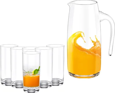 Produktbild von Zestaw szklanek i karafek Wilmax, 6 szklanek i 1 karafka, WL-888306/1C-888024/A6