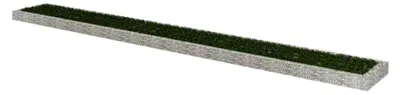 Produktbild von Gabionen-Hochbeet aus verzinktem Stahl 800x100x20 cm, Pflanzkübel, Kräuterbeet, Hochbeet-Kit, Pflanztrog, Vertikalbeet, Pflanzgefäße