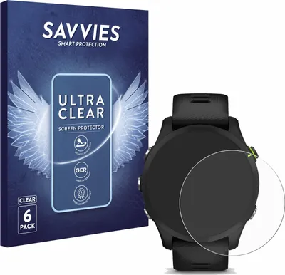 Produktbild von 6x Für Garmin Forerunner 255 Music Schutzfolie Savvies Displayschutz Display Schutz Folie Klar Transparent