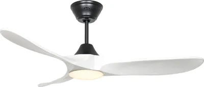 Produktbild von Deckenventilator CasaFan 312268 ECO GENUINO-L mit Licht 122cm Flügel matt weiß schwarz Motor