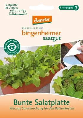 Produktbild von Bingenheimer Saatgut Bunte Salatplatte Saatplatte 1 Stück