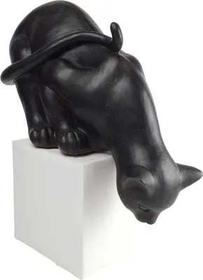 Produktbild von Skulptur Figur Harz nach unten schauende Katze