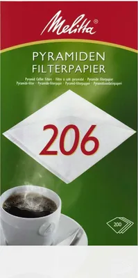 Produktbild von Melitta Pyramiden Kaffeefilter Filtertüten 206 weiß 200 Stück