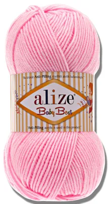Zdjęcie produktu dla Alize 1x 100g Baby Best Wolle, nić antykulująca, uniwersalna, do szydełkowania i robienia na drutach (191)