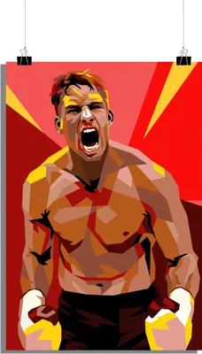 Produktbild von Rico Verhoeven Poster - Boxen Poster - Sport Poster - Abstraktes Poster - 61x91cm - Perfekt zum Einrahmen