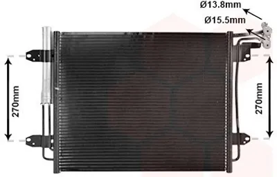 Produktbild von VAN WEZEL 58015713 Kondensator Klimaanlage Klimakondensator für VW TIGUAN (5N) +Trockner