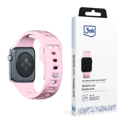 Produktbild von 3MK 5903108565677, Uhrenarmband, Apple, Watch series 1/2/3/4/5/6/7/8/9/SE/Ultra, Silikon, Edelstahl, 38/40/41 mm, Box