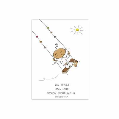 Immagine prodotto di Goebel Der Kleine Yogi Postkarte Schaukeln, 10er Pack Postkarten, Post Karte, Papier / Pappe, 10.5 cm x 15 cm, 54100281