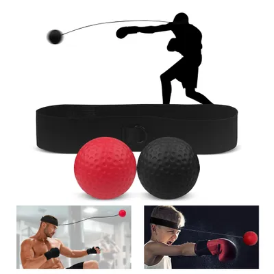Produktbild von Box Reflexball Trainingsset – inkl. 2 Bälle & verstellbarem Stirnband, ideal zur Steigerung von Reaktion, Agilität, Schnelligkeit & Kampftechnik.