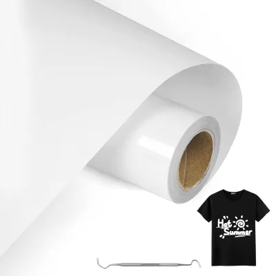 Aufbügelvinyl-Rolle 30,5 cm x 600 cm, weiß, für T-Shirts