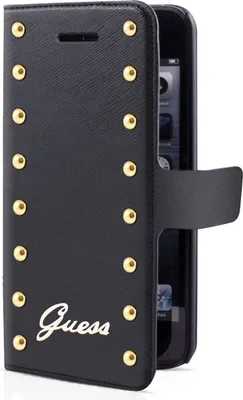Produktbild von GUESS GUFLBKP6LSAB, Folio, Apple, iPhone 6 Plus, Schwarz