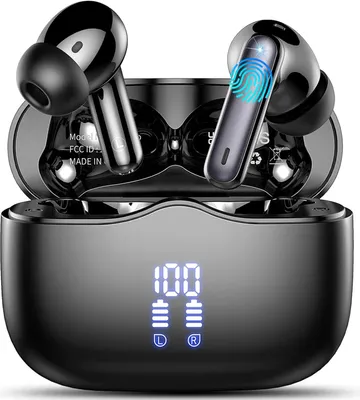 Produktbild von Bluetooth 5.3 In Ear Kopfhörer mit 4 ENC Noise Cancelling Mic, Kabellose Kopfhörer Tiefer Bass Wireless Earbuds 40Std, IP7 Wasserdicht Ohrhörer