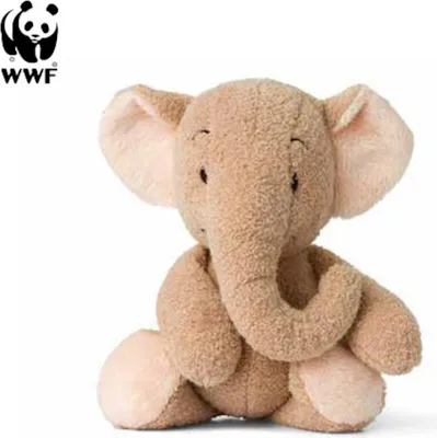 Produktbild von WWF Cub Club - Ebu der Elefant (beige, 22cm) mit Knisterohren Kuscheltier Stofftier für Kleinkinder