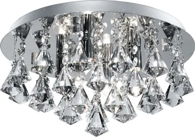 Zdjęcie produktu dla Kryształowa lampa sufitowa IP44 chrom Lampa łazienkowa Ø38 cm