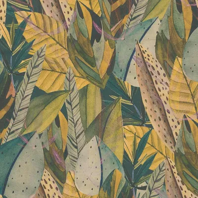 Produktbild von Profhome 782201-GU Natur Tapete Floral matt grün gelb lila türkis-blau 5,33 m2