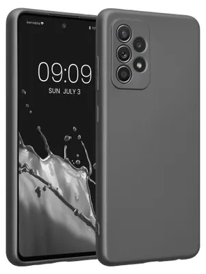 Produktbild von kwmobile Handyhülle für Samsung Galaxy A52 / A52 5G / A52s 5G Hülle - weiche Silikon Case metallisch schimmernd - Schutzhülle Cover - Metallic Grau