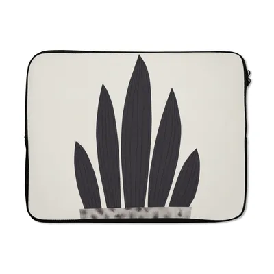 Produktbild von MuchoWow® Laptop Hülle 17 Zoll Laptoptasche Pflanzen - Vase - Pastell - Blumen - Zipper - Schutzabdeckung