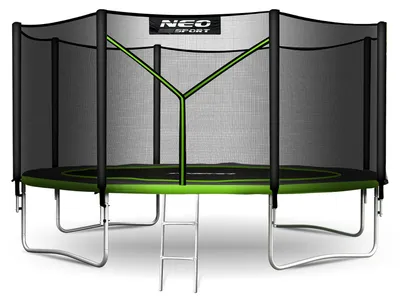 Produktbild von Neo-Sport Gartentrampolin (374 cm) mit Sicherheitsnetz und Leiter