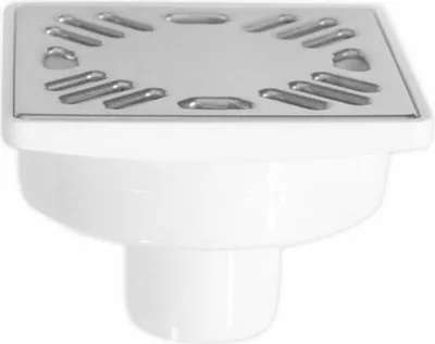 Obrázok produktu pre Vertikálny podlahový odtok 103x103, DN40, leštená nerezová oceľ