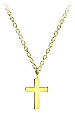 Produktbild von Goldene Kreuz Kette aus 925er Silber