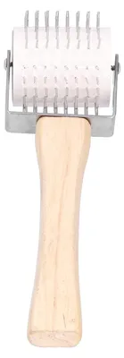 Honigentdeckungsroller aus Edelstahl und Holz, 24 cm