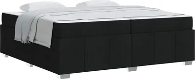 Produktbild von Bettrahmen mit Matratze Schwarz 200 x 200 cm Stoff