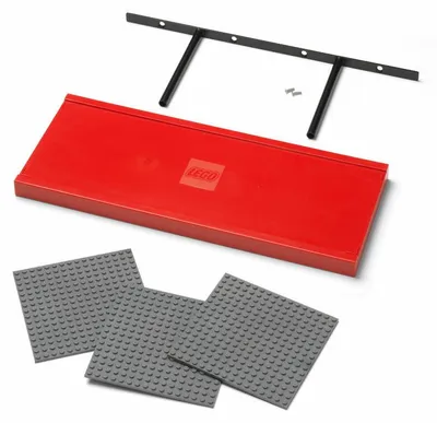 Produktbild von NHG LEGO Wandregal Red, Materialmix, 38 x 15 x 2.5 cm, 40130800