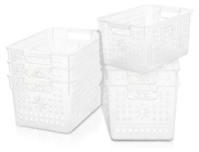 Produktbild von Omgoods – Set aus 6 transparenten Aufbewahrungsboxen mit Griff