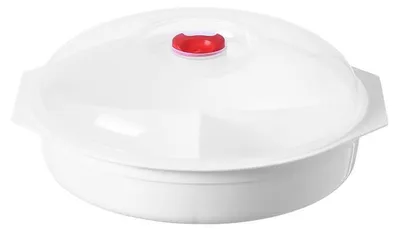 Mikrowellenkom 1 L mit belüftetem Deckel, BPA-frei, spülmaschinenfest