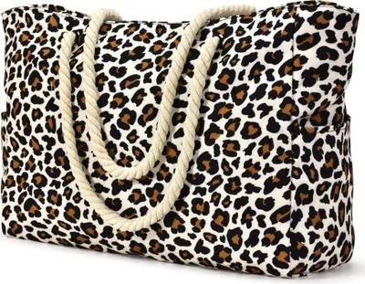 Image de Oscaurt Sac de plage Femme Tote Bag Grand étanche avec fermeture éclair