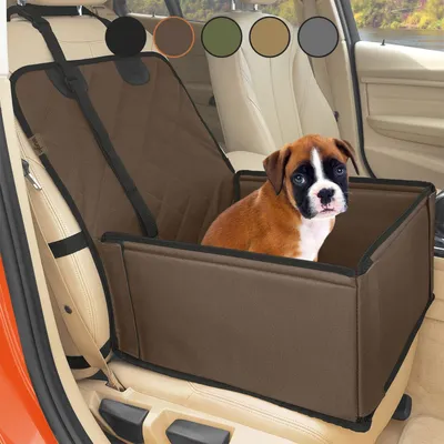 Hundeautostoel Extra Stabil, bis 12 kg, Braun