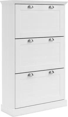 Produktbild von Schuhkipper >Motala< in Weiß - 80x132x30cm (BxHxT)
