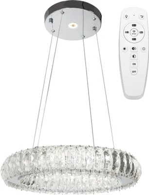 Produktbild von tooLight Pendellampe App1040-Cp Kristall Led + Fernbedienung Runden 2-Lichtquelle 40W 39X39X6,5-85Cm Einstellbar