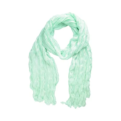 Produktbild von Knitterschal Halstuch Schal XXL mint grün Seide 180x90cm