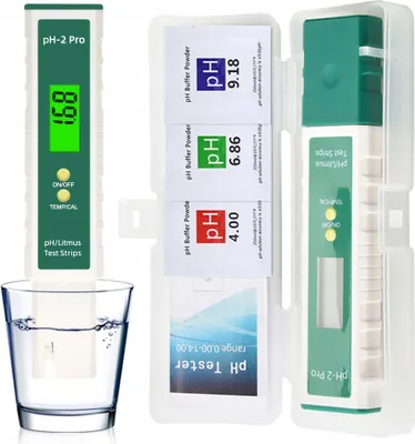 Zdjęcie produktu dla MIERNIK PH WODY Z PRZYCISKAMI ZIELONY pH-2Pro